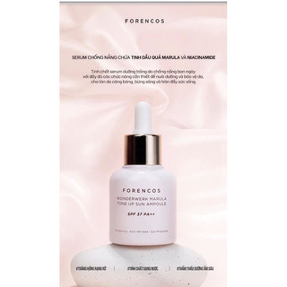 Tinh chất dưỡng trắng chống nắng forencos wonderwerk marula tone up sun ampoule spf37 pa++