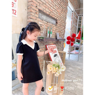 XẢ Váy đầm cổ V cho bé gái