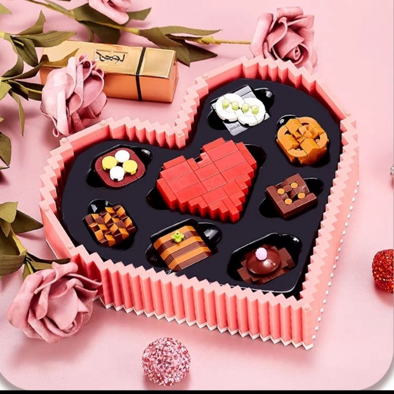 Mô Hình Lắp Ghép Hình Trái Tim Phát Sáng Có Kèm Bóng Đèn Led - Mô hình đồ chơi lắp ghép thông minh hàng có sẵn