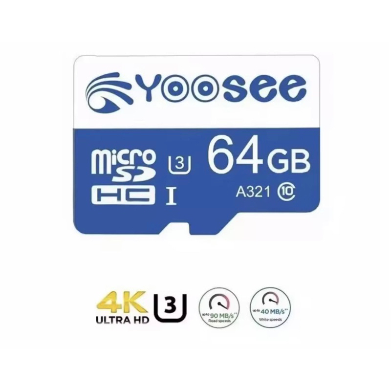 Thẻ nhớ microSDHC Yoosee Extreme Plus 64GB UHS-I U3 4K R90MB/s W40MB/s - chuyên camera và điện thoại