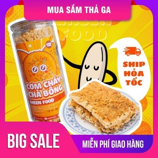 Cơm cháy chiên mắm hành lắc chà bông 300gr GREENFOOD siêu giòn, đậm vị, mặn mặn của chà bông