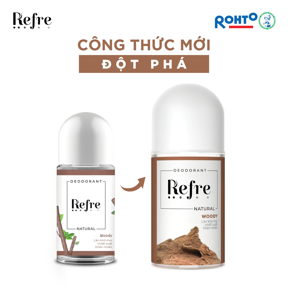 Lăn khử mùi hương tự nhiên Refre Natural 40ml/chai