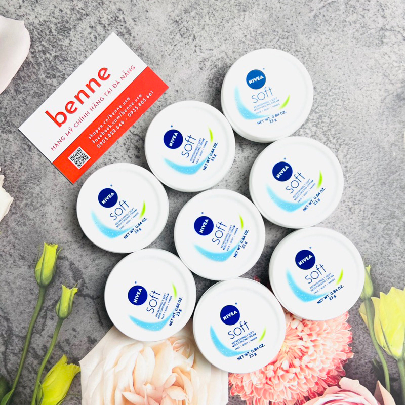 Kem dưỡng Nivea soft mềm da 23g của Mỹ