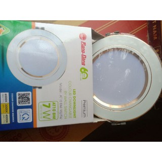 Đèn LED âm trần downlight Đổi Màu 7W-9W Rạng Đông viền bạc/vàng