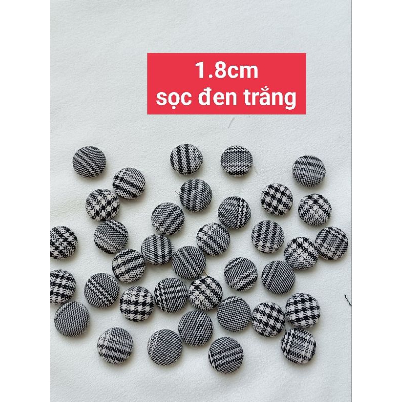 Gói 10 nút bọc vải tuysi size 1.8cm