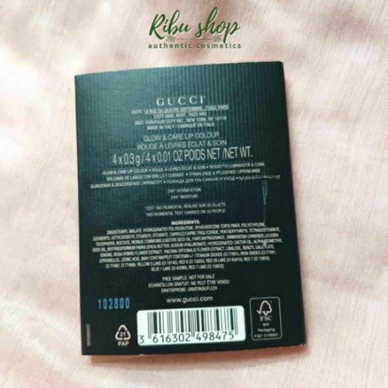 Mẫu thử sample son Gucci 4 ô - Ribu shop