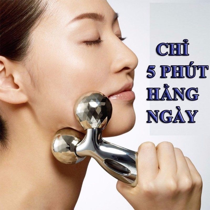 [Loại Lớn] Cây Lăn Mặt 3D Vline Massage Mặt Giúp Nâng Cơ Thon Gọn Mặt