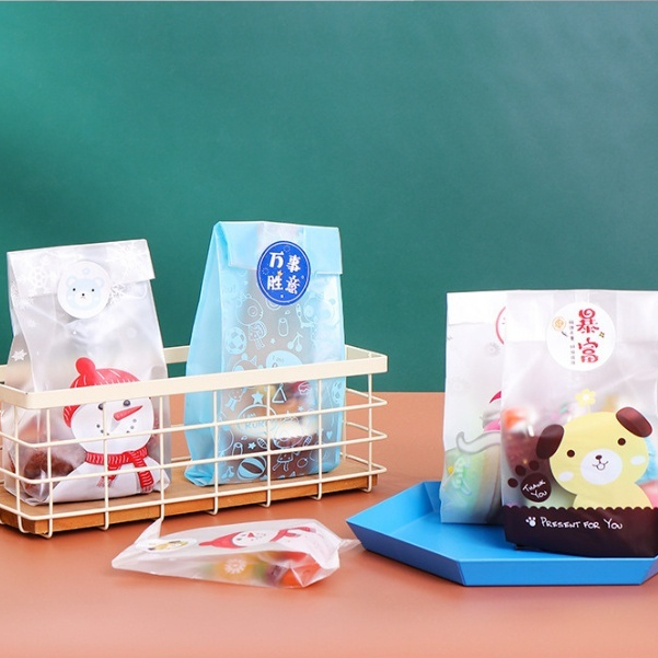 Set 50 bao đựng bánh kẹo, túi gập miệng và mẫu túi dây nơ buộc siêu dễ thương-túi đẹp giá rẻ