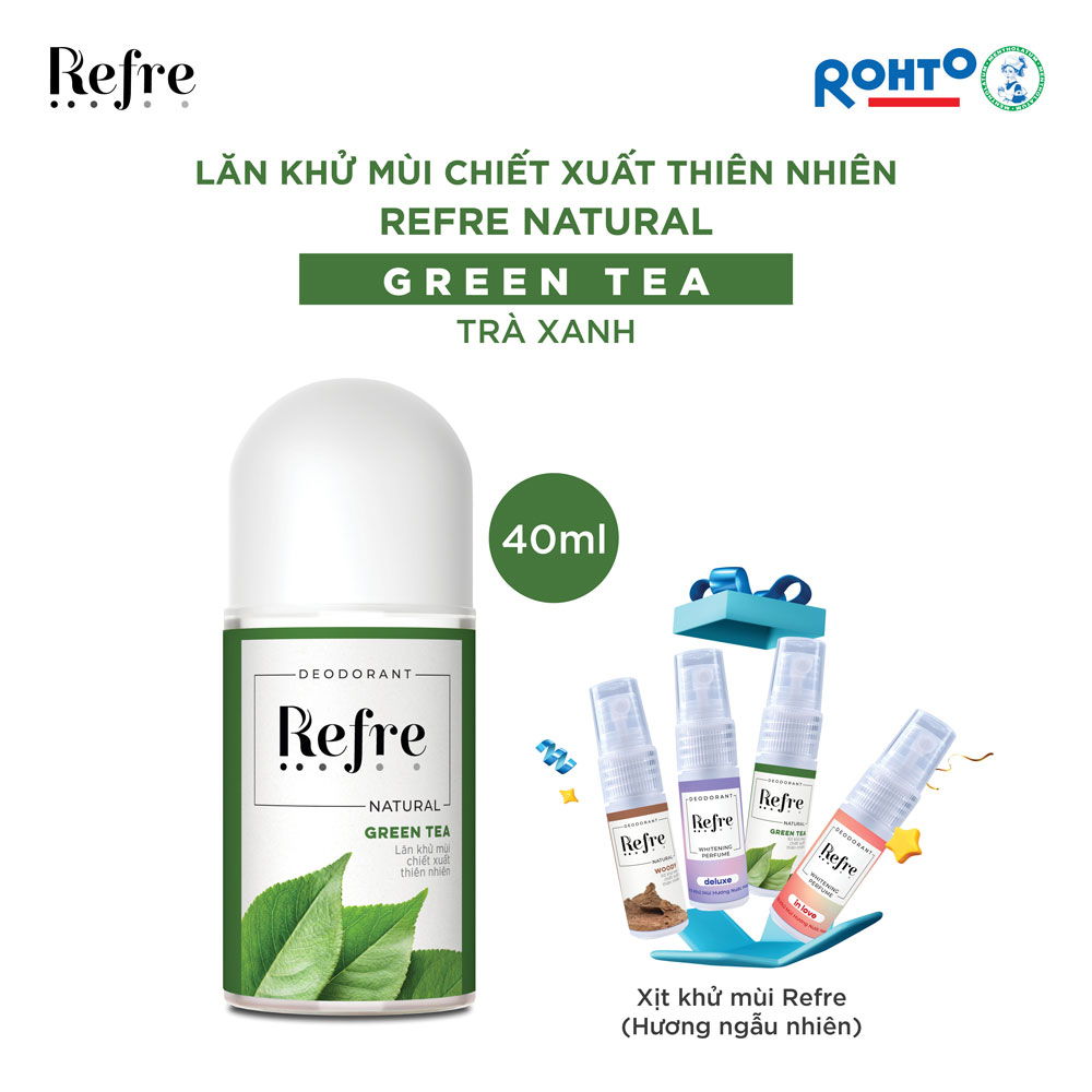 Lăn khử mùi chiết xuất thiên nhiên Refre Natural 40ml