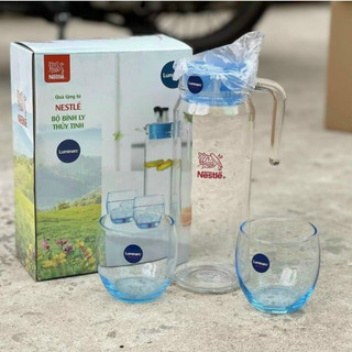 Bộ 1 bình 1.1l và 2 ly thủy tinh Luminarc