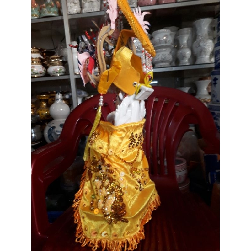 BỘ ÁO VÀ MÃO TƯỢNG NGỌC HOÀNG CAO 30 CM