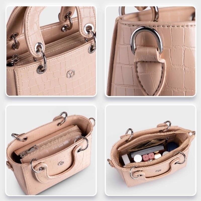 Túi xách nữ cầm tay Vân da cá sấu Lady Yuumy YTX31