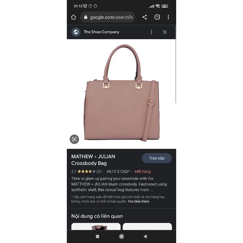 Túi xách công sở Mathew + Julian xuất dư