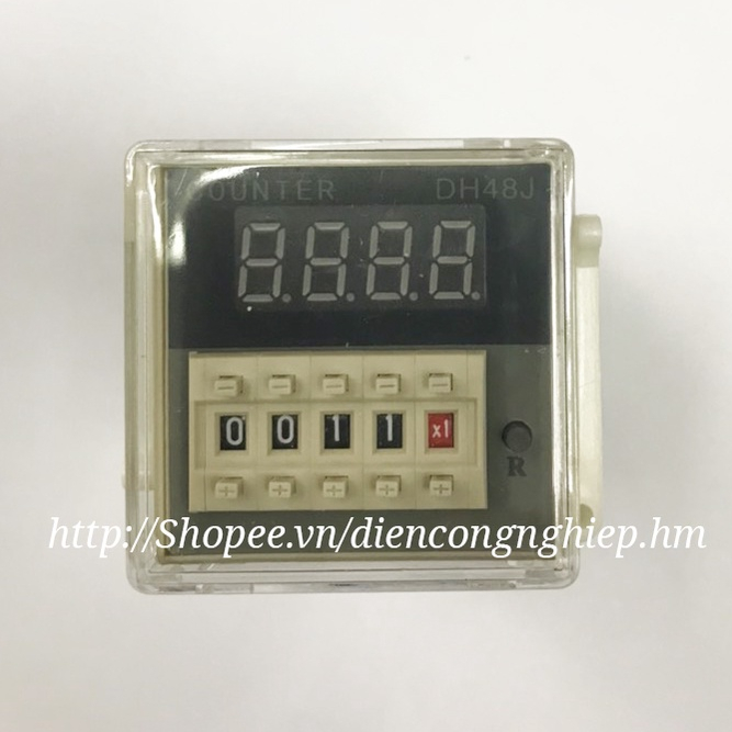 Bộ đếm sản phẩm DH48J - Rơ le Counter DH48J loại 8 chân tròn