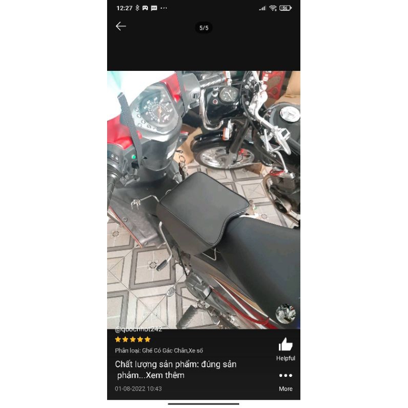 Ghế ngồi xe máy cho bé dùng cho xe số