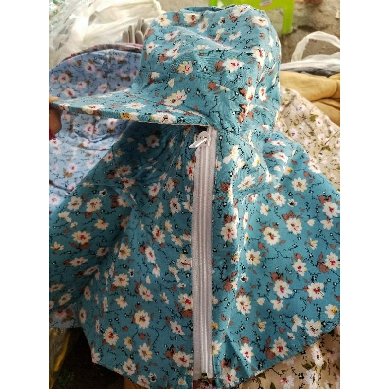 Mũ chống nắng vành nhỏ khóa kéo