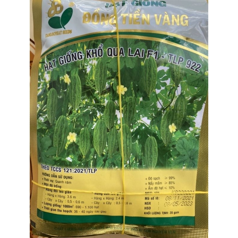 10 GÓI KHỔ QUA 922 ĐỒNG TIỀN VÀNG 20GR KHÔNG BỊ NỨT TRÁI (100 hạt)