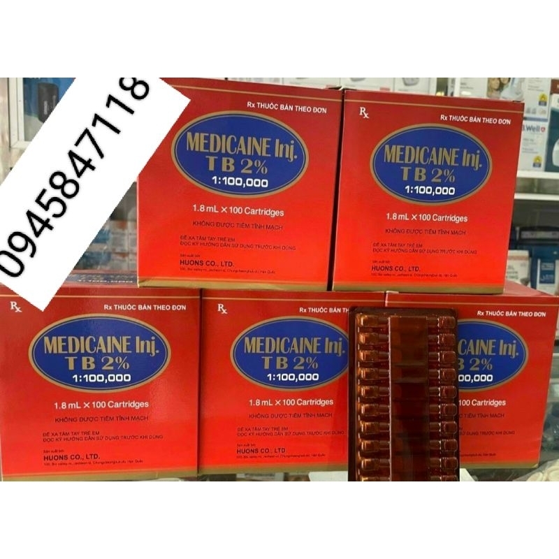 Tê hàn quốc Medicaine 2% - hộp 100 ống