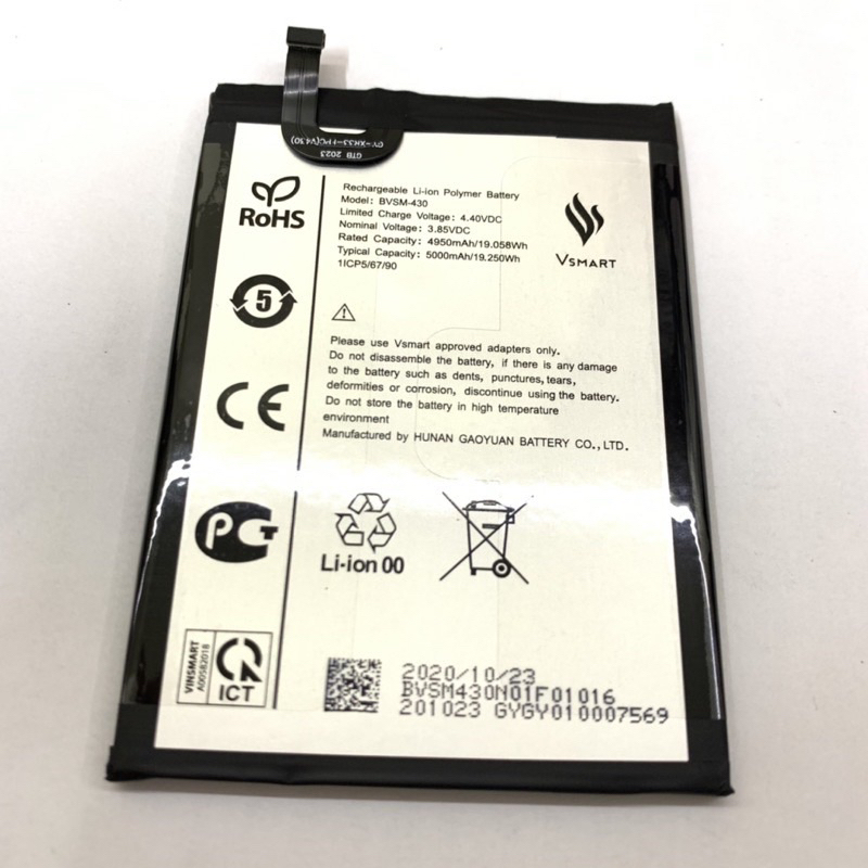 Pin Vsmart Joy 3 zin new hãng model V430