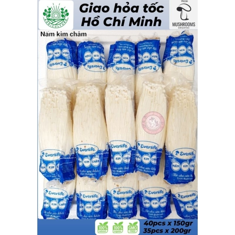 NẤM KIM CHÂM / Enoki Mushrooms 150gr (nhãn Everlife/Soron) - giao hỏa tốc Hồ Chí Minh