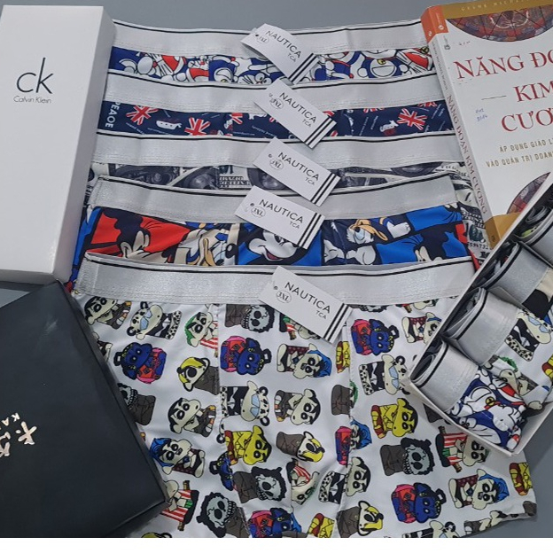 Quần lót nam in hình thun lạnh, quần sịp nam đùi thun lạnh hoạt hình doremon, shin, ... hàng hiệu 15