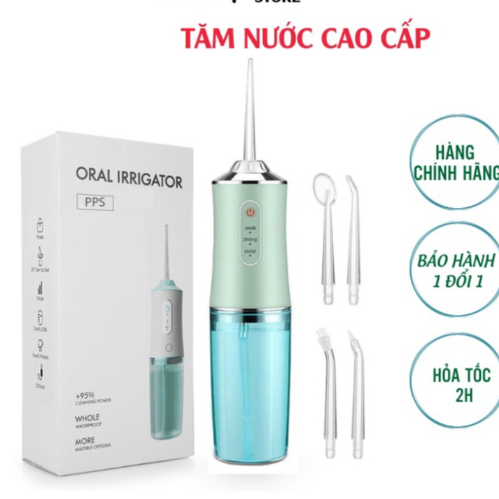 Máy Tăm Nước Cầm Tay Oral Irrigator - Tăm Nước Vệ Sinh Răng Miệng Hàng Chính Hãng Loại 1