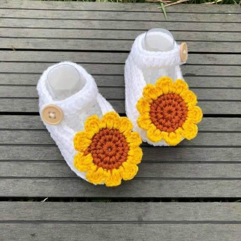 Giày búp bê handmade cho bé  - Giày len handmade cho bé