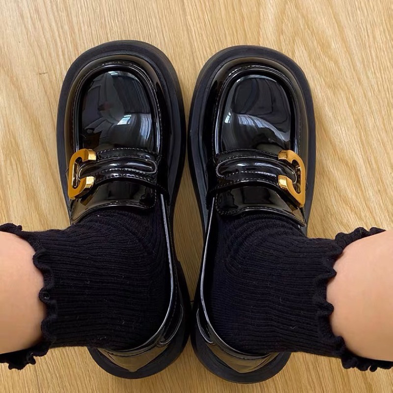 Giày búp bê xuka chữ C da mềm đế êm thời trang cao cấp Giày tiểu thư nữ có độn đế 4cm nhẹ nhàng đi hàng ngày