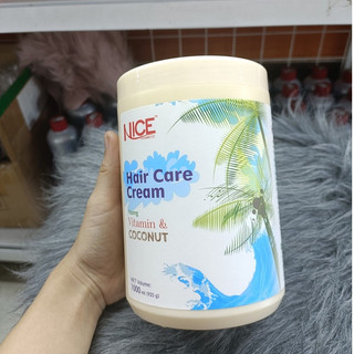 Kem ủ tóc mềm mượt, phục hồi tóc hư tổn dừa nice 1000ml