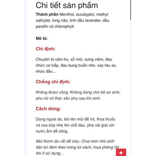 Dầu gió Kim Linh Chai 6ml