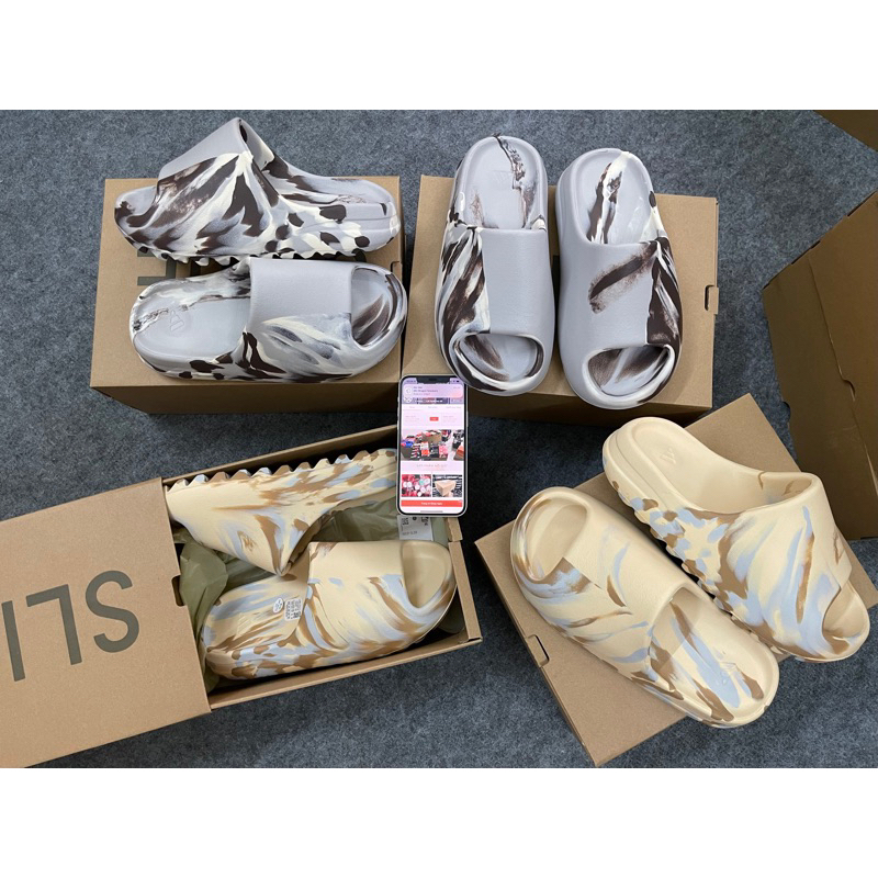 dép YEEZY SLIDE vân nhám Color/ Gray 2023 | High quality