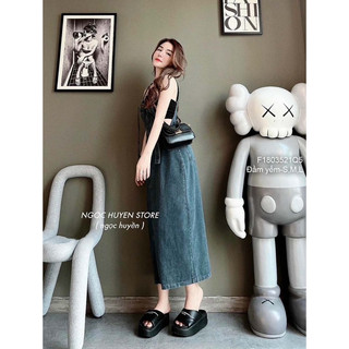 Đầm yếm jean dáng dài 0323 [thaotranshop90]