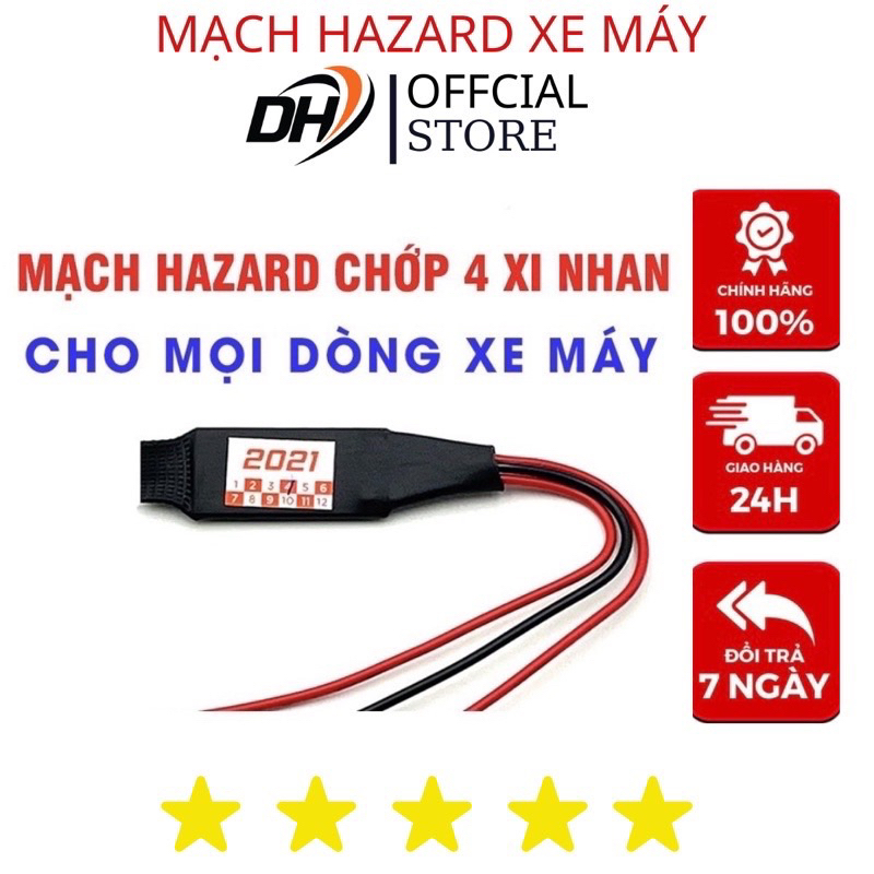 Mạch Hazard Chớp Nháy 4 Đèn Xi Nhan,Cảnh Báo Cực Chất Lắp Đặt Mọi Dòng Xe