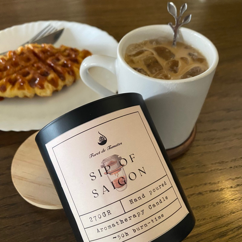 Nến thơm Handmade Cao Cấp - Foret de Tomates - Hương Sip of Saigon