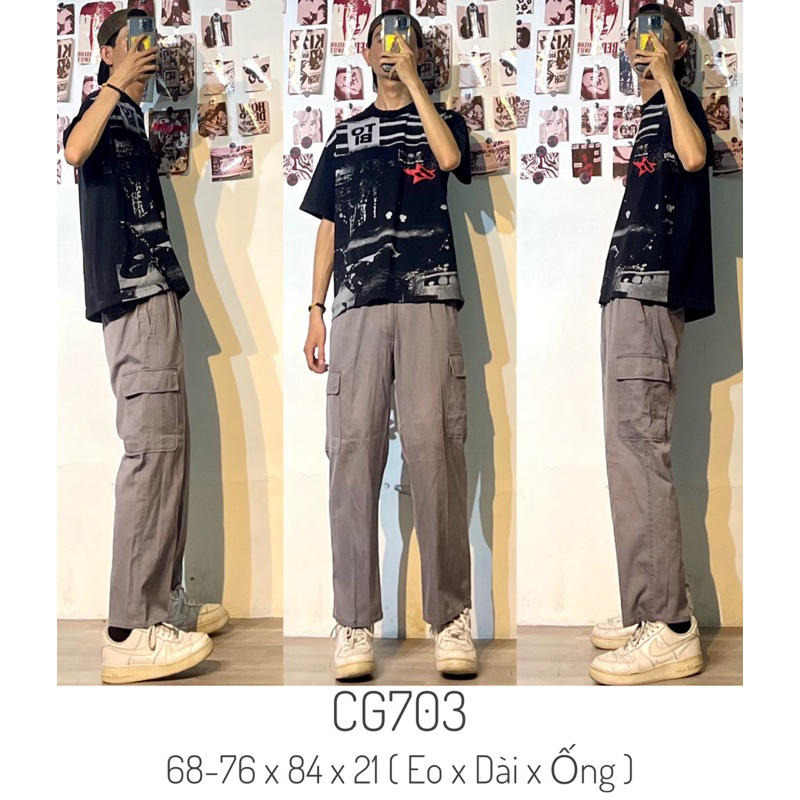 Quần cargo pant túi hộp 2hand
