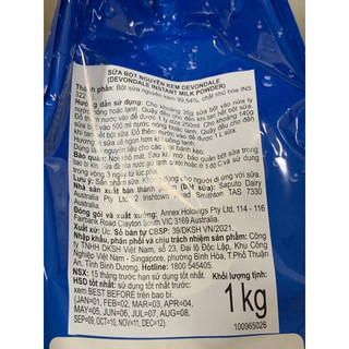 SỮA BỘT 1KG DEVONDALE- ÚC NK