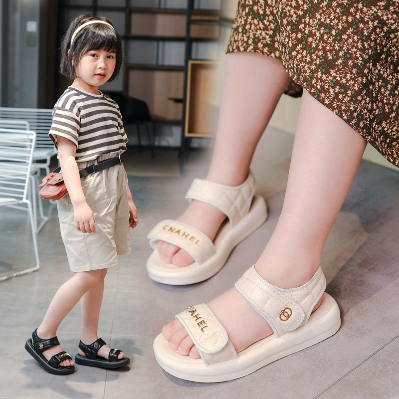 Sandal cho bé dép quai hậu đi học đi chơi quai da thấm mồ hôi thoáng mát mẫu mới TM2249