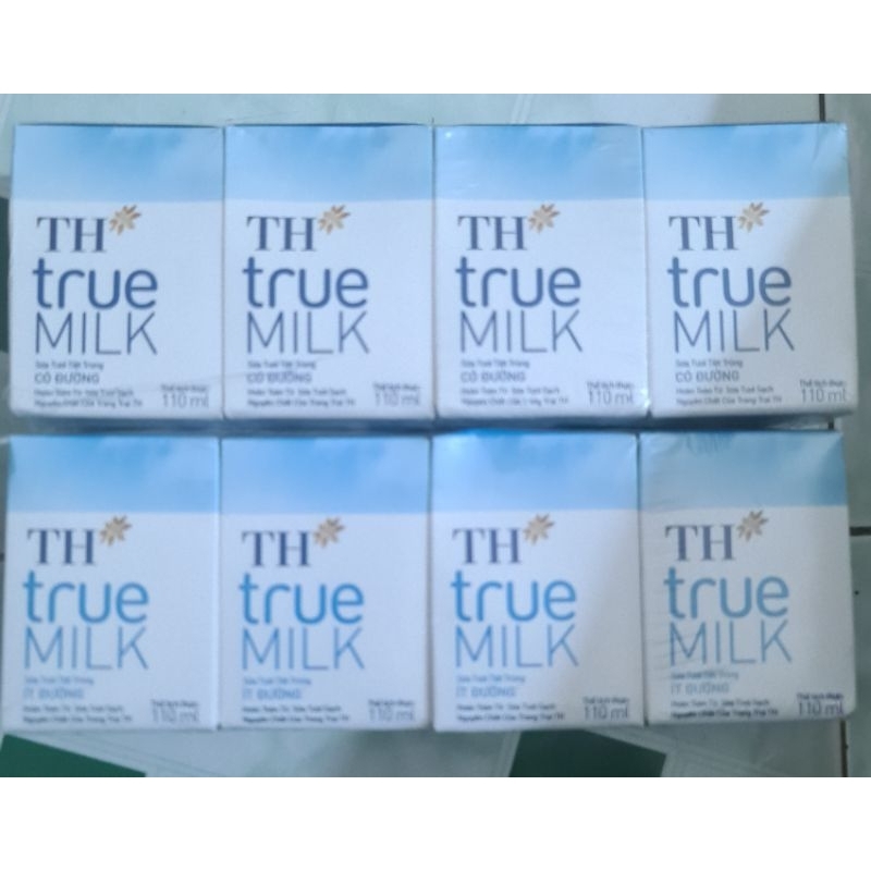 Sữa Tươi TH Có đường, Ít Đường 110ml