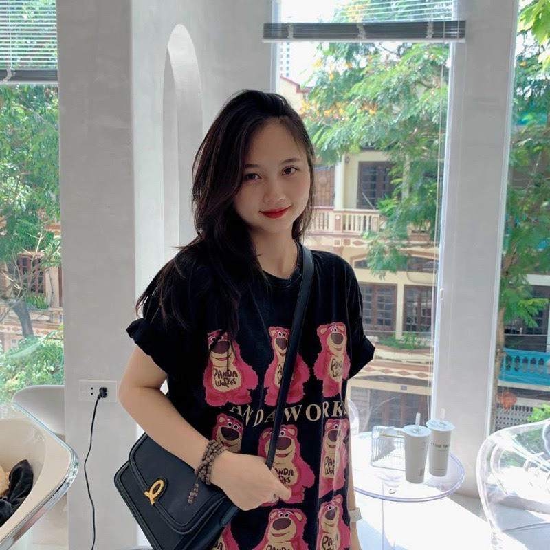 Áo Phông Loang Gấu Dâu