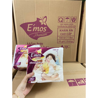 Khăn giấy vuông cao cấp emos premium 330mmx330mm - giấy rút vệ sinh, giấy ăn