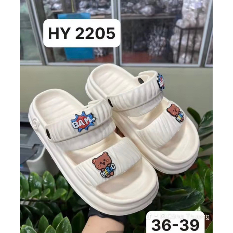 Dép sandal gắn sticker chất liệu eva, xăng đan quai hậu học sinh đi chơi đi học
