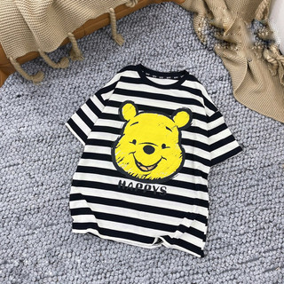 Áo phông kẻ gấu happys form rộng