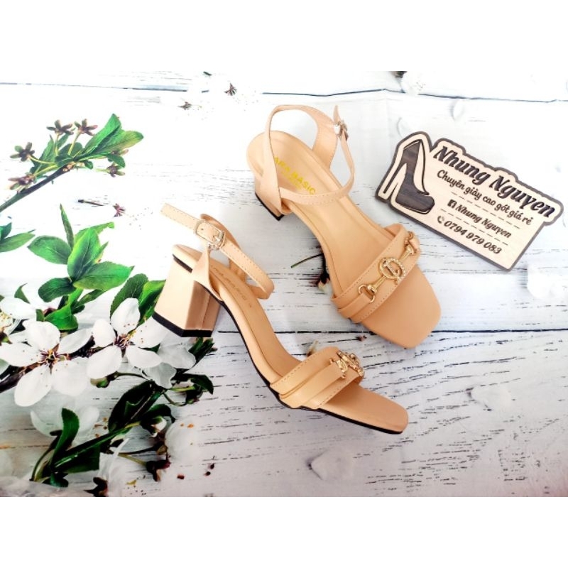 Sandals gót nữ, gót vuông 5 phân