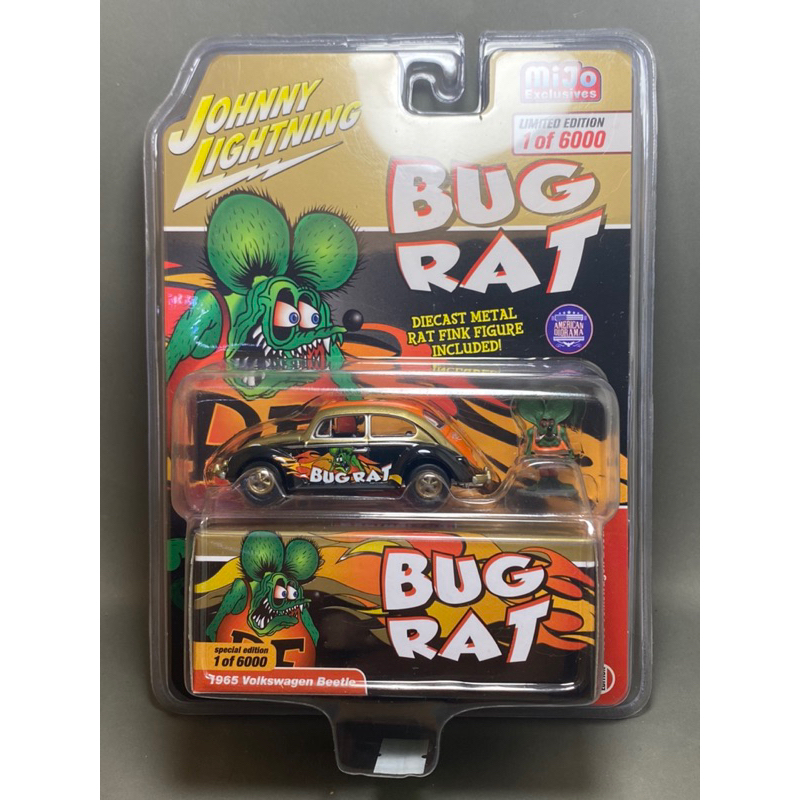 Xe mô hình Johnny Lightning Volkswagen Beetle tỉ lệ 1/64