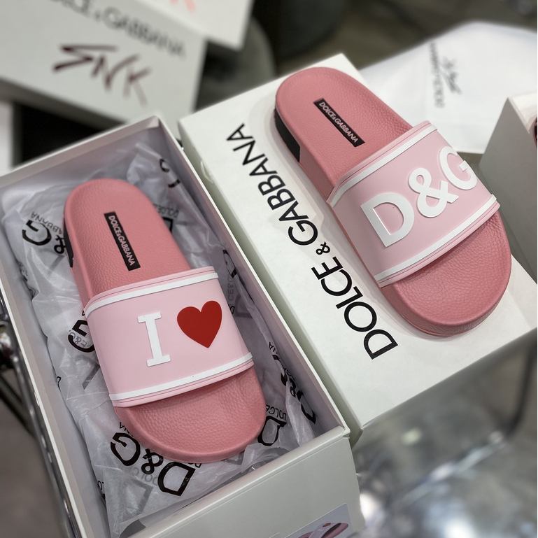 Dép Quai ngang Nam Nữ Dolce GABBANA Chữ Nổi Cao Cấp, Dép I LOVE - D&G hót hít 2023