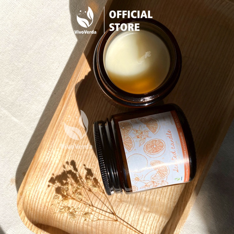 NẾN THƠM MÙI HƯƠNG SẢ CHANH 200g/VIVOVERDA SCENTED CANDLE LEMONGRASS SCENT 200g