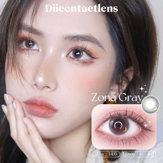 Kính áp tròng ZONA GRAY độ cận 0 - 8.0 | Size Không giãn | Dii Contactlens