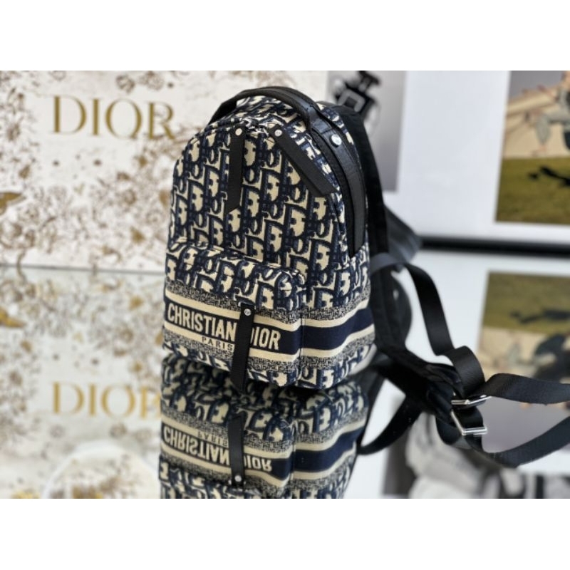 Balo nữ D.I mini sz16cm vải thêu loại đẹp phom cứng fullbox