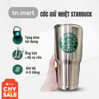 Ly giữ nhiệt thái lan 900ml kèm túi+2 ống hút+cọ rửa