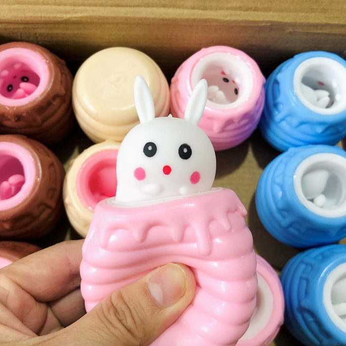 Con thỏ bóp thò thụt cao su mềm mại cực vui thoải mái